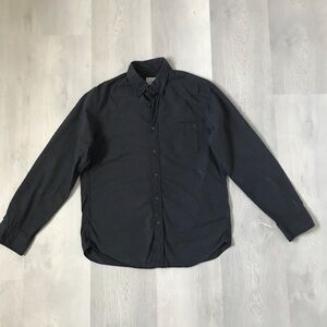 J CREW MENS SHIRT QUALITY WOVEN TAILORED GRAY LONG SLEEVE BUTTON M